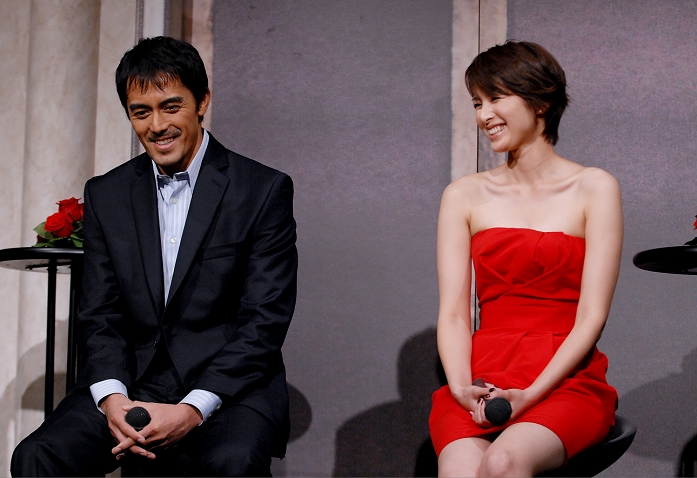 Hiroshi Abe, Michiko Kichise, Jul 08, 2010 : Actor Hiroshi Abe (L) and Actress Michiko Kichise attend a press conference for the film 