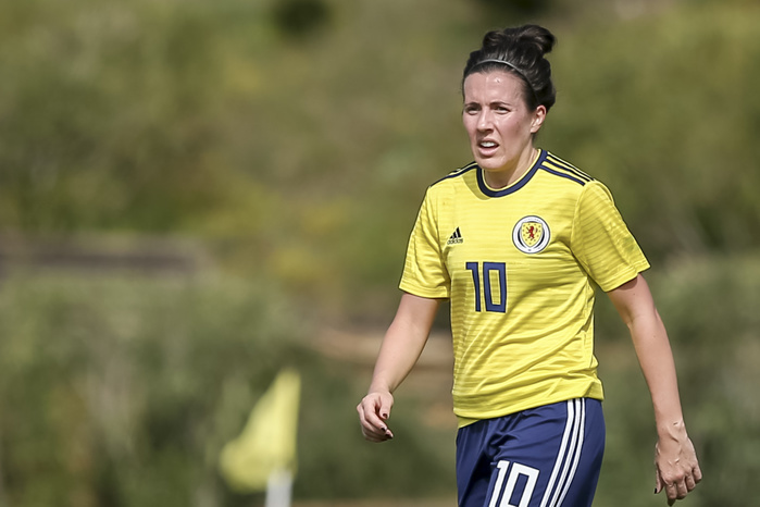 Portugal: Iceland vs Scotland  Women  Scotland player Leanne Crichton during the Algarve Cup 2019 Group A match between Iceland 1 4 Scotland at Bela Vista Municipal Stadium in Parchal, Portugal, March 4, 2019.  Photo by Pro Shots AFLO 
