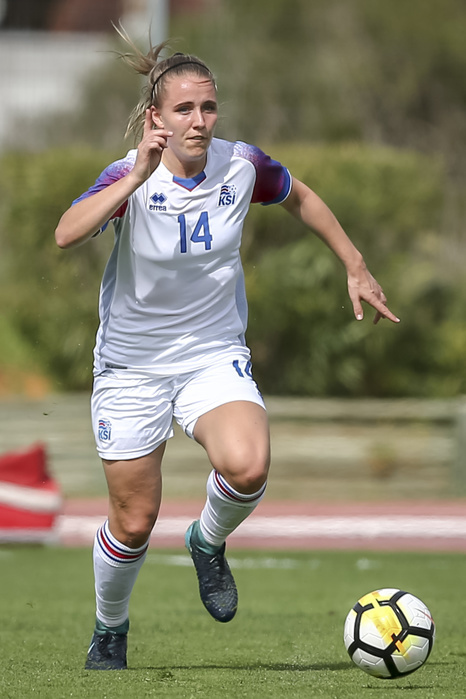 Portugal: Iceland vs Scotland  Women  Iceland player Gudrun Arnarsdottir during the Algarve Cup 2019 Group A match between Iceland 1 4 Scotland at Bela Vista Municipal Stadium in Parchal, Portugal, March 4, 2019.  Photo by Pro Shots AFLO 