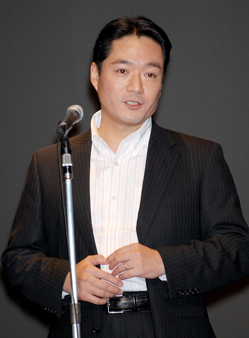 Masanao Ozaki, Jul 13, 2010 : Masanao Ozaki, Governor of Kochi prefecture, attends a press conference for the film 