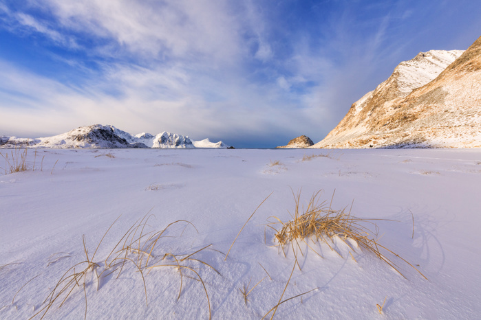 Haukland Beach, Leknes, Vestvagoy, Lofoten Islands, Norway Haukland Beach, Leknes, Vestvagoy, Lofoten Islands, Nordland, Norway, Europe, Photo by Roberto Moiola