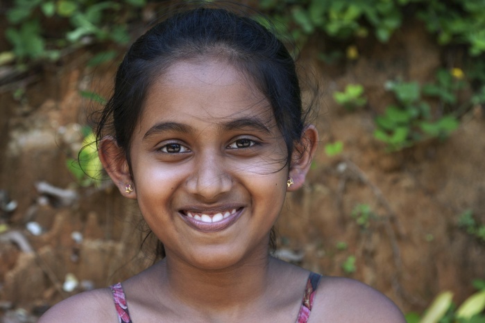 Local girl, Singhalese, near Nuwara Eliya, Central Province, Sri Lanka, Asia, Photo by Harry Laub