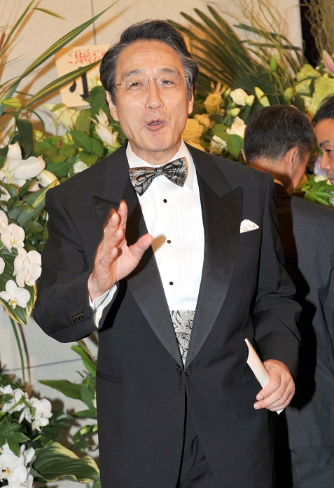 July 29, 2010, Tokyo, Japan - Veteran kabuki actor Kataoka Nizaemon arrives at the wedding reception of kakbuki actor Ichikawa Ebizo and former Mao Some 1,000 guests were on hand to celebrate the wedding of the strikingly handsome actor, a direct Some 1,000 guests were on hand to celebrate the wedding of the strikingly handsome actor, a direct descendant of one of kabuki's most revered acting families dating back to the 17th century, and a former TV announcer. Sakai/AFLO) [3615] -mis-