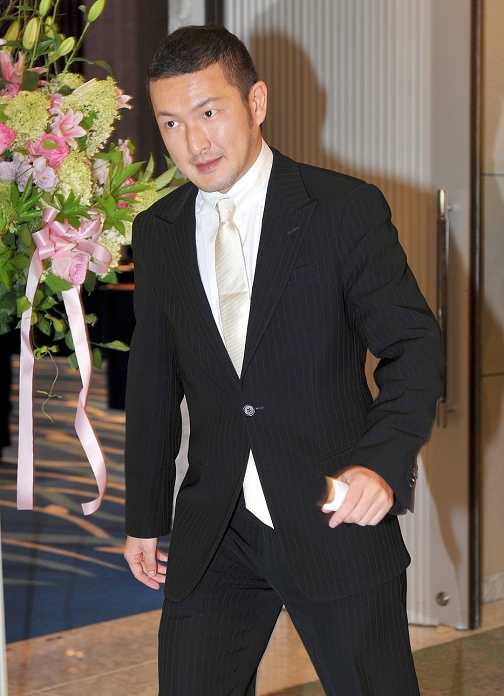 Shido Nakamura, Jul 29, 2010 : Kabuki actor Ebizo Ichikawa and TV personality Mao Kobayashi got married at the Prince Park Tower Tokyo, Actor Shido Nakamura arriving at the wedding reception.