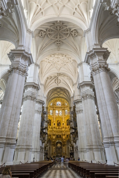 Spain Main nave, Capilla Mayor, Cathedral Catedral Santa Maria de la Encarnacion, Granada, Andalusia, Spain, Europe, Photo by Martin Jung