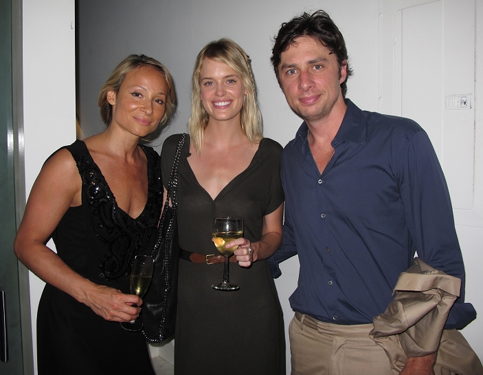 Indira Cesarine, Taylor Bagley and Zach Braff, Jun 23, 2010 : New York, NY, USA. Wednesday, June 23, 2010. Indira Cesarine, Founder of XXXX Magazine, Taylor Bagley a British Model on XXXX Magazine Video where she strips down and becomes topless and painted on, and Zach Braff, an American Actor on TV Show Scrubs. XXXX Magazine Celebrate the Launch of Issue No.2. Studio Cesarine.