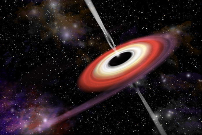 Artist s depiction of a black hole and it s accretion disk in interstellar space. Artist s depiction of a black hole and it s accretion disk in interstellar space.