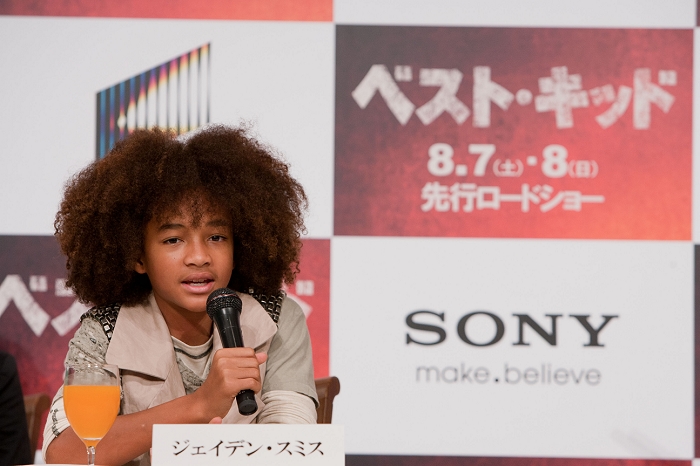 Jaden Smith, Aug 05, 2010 : Aug. 5, 2010 - Tokyo, Japan - Jaden Smith attends the press conference for the movie, 'The Karate Kid.' The movie will hit Japanese theaters on August 7.